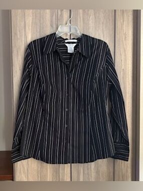 NWOT! George Black & White Striped Top | 18W/20W
